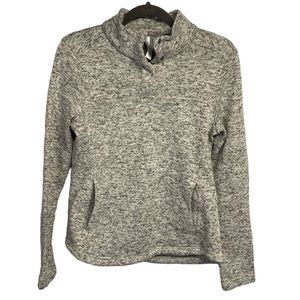 Kyodan Knit 1/4 Pull Over Snap Closure in Grey Size Small
